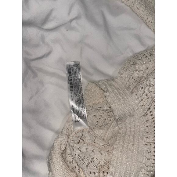 Zara Beige Knit Long Sleeve CropTop Size:S Pre-Loved - Picture 11 of 13